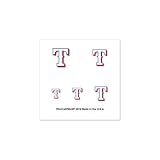 Texas Rangers Official Logo Fingernail Tattoos