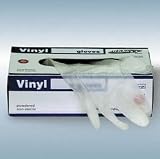 Vinyl Gloves, XLarge, Clear, Powdered, 100 Gloves per Dispenser