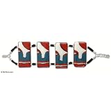Crystal and cedar bracelet, 'Mascarade' (large) 2" W 7.9" L