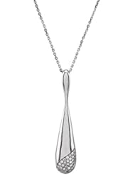 14K White Gold, Diamond Necklace (1/5 cttw)