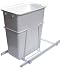 30 Quart 12 Single Bin Slide-Out Waste Bins - White