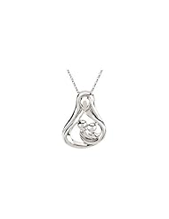 Embraced by the Heart (Mother) Necklace in Sterling Silver