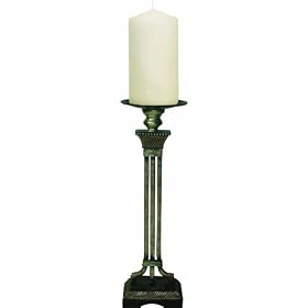 Eurofase 13669-010 Gemini Medium Candlestick, Antique Rust Copper Silver by Eurofase