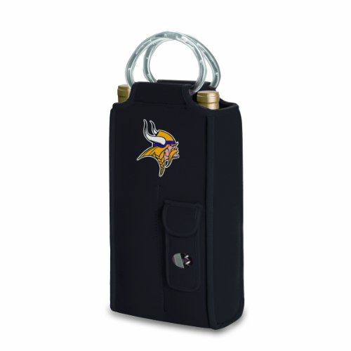 NFL Minnesota Vikings Metro Brunello Insulated Neoprene Two-Bottle Wine Tote with Corkscrew