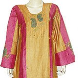 Buy Asian Salwar Kameez Cotton Printed Embroidered Dress Size L (slk419a) by ShalinCraft