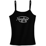 NAMASTE Symbol Yoga Meditation Ladies Cotton Strapped Tank - Black