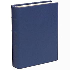 Traditional Navy Leather 2-up Clear Pocket 4-ring Album by Graphic Image - 4x6