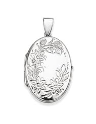 Genuine IceCarats Designer Jewelry Gift Sterling Silver Floral Locket
