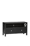 Linon Anna Collection Media Center with Drawers, Antique Black
