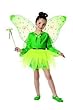 CHILD Emerald Fairy Costume for Girls (wand and shoes not included)
