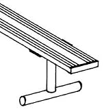 15' PORTABLE BENCH WITHOUT BACK-NAVY