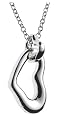 Sterling Silver Children's Double Heart Pendant, 14"