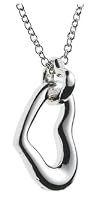 Sterling Silver Children's Double Heart Pendant, 14