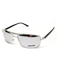 Aviator Brand Pilot Metal Sunglasses Mens Ladies Silver Mirrored Av23 by Aviator Brand