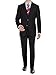 Bianco B Men's Suit Sharkskin Two Button Jacket Modern Fit Suit Blazer & Pants