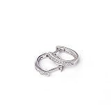 14KWG Diamond Hoop Earrings
