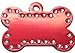 Providence Engraving Bone Shaped Swarovski Crystal Pet ID Tags, Regular, Red