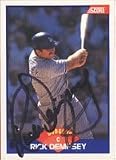 Rick Dempsey, Los Angeles Dodgers, 1989 Score Autographed Card