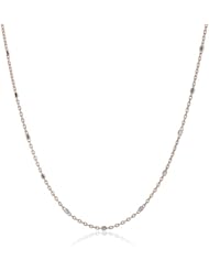 14k Pink Gold Diamond Cut Bead Chain Necklace