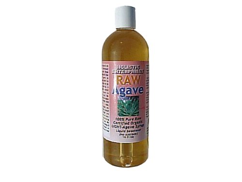 Holistic Enterprises 100 % Pure Raw Cetified Organic Light Agave Nectar Syrup by Holistic Enterprises