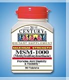 MSM 1000mg - 90 Tablets
