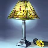 Dale Tiffany Antique Brass Handale Golf Table Lamp