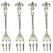 Decorative Stainless Steel Fleur De Lis Mini Fork Set of Four