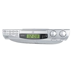 JWin JL-K733 Under-Counter AM/FM Clock Radio with CD Player