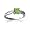 14K White Gold Square Genuine Peridot Filligree Ring Size 4