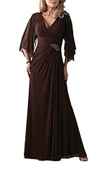 Plus Size A-line V-neck Applique Illusion  Keyhole Ruched Draped Beaded Empire   Waistline Chiffon Mother-of-the-Bride Dress/Prom Dress  With a Bow(s)