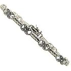 Sterling Silver Marcasite X Design Bracelet by LEAH HANNA