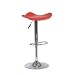 ITALMODERN Fabia Adjustable Barstool, Red