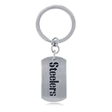 Pittsburgh Steelers Keychain Stainless Steel Rectangle
