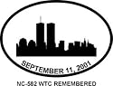 WTC Remembered Oval Bumper Sticker