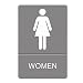Quartet ADA Restroom Sign, Women Symbol with Tactile Graphic, Molded Plastic, 6 x 9 Inches (4816)