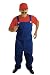 Super Mario Brothers Plumber Mario costume with moustache and white gloves red - Size Extra Large