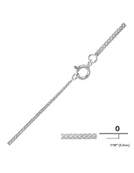 Sterling Silver 1.5mm Flat Curb Chain