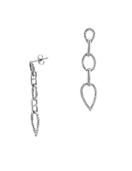 10k White Gold 1/5cttw, H-I Color, I1-I2 Clarity, Circle Diamond Earrings