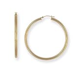 Large (L) Size Thick 14k Gold 1 5/8 (40mm) Hoop Earrings, HypoAllergenic
