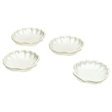 Emile Henry Miniature Shell Dishes, Set of 4, White by Emile Henry