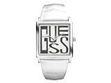 Guess Ladies Watch With White Dial And White Patent Leather Strap