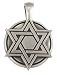 BICO AUSTRALIA JEWELRY (E193) STAR OF DAVID MEDALLION - HELPING THE NEEDY - Comes with a Generic 18 inch (to 20in) Adjustable 4mm Black Rubber Necklace.
