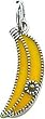 Sterling Silver Enameled Yellow Banana Charm