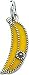 Sterling Silver Enameled Yellow Banana Charm