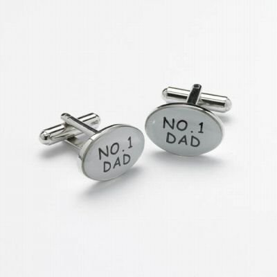 Childrens Toyshop  Third Party New : Mens Designer Fashion Cufflinks - No 1 Dad - For the Best Dad in the World