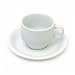 Vertex Stackable Ceramic Cappuccino Cup & Saucer 8 Oz.
