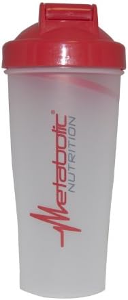Metabolic Nutrition Shaker Bottle 20 Oz Red