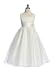 Organza Skirt Dress with Embroidered Bodice Flower Girl Dress