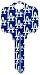 Los Angeles Dodgers Kwikset KW1 House Key