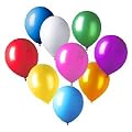 100 gro�e, bunte Luftballons